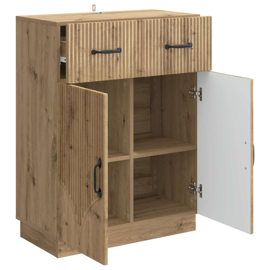 Dressoir Artisanaal eiken 66 x 34,5 x 87 cm Bewerkt hout