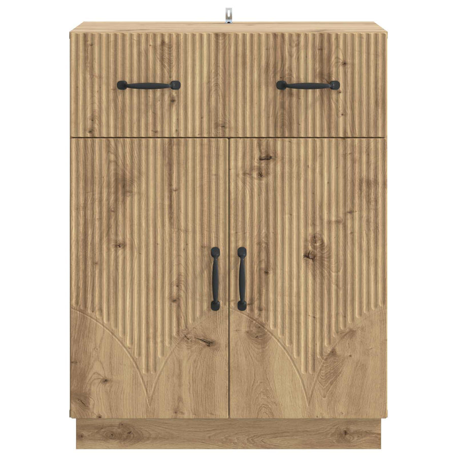 Dressoir Artisanaal eiken 66 x 34,5 x 87 cm Bewerkt hout