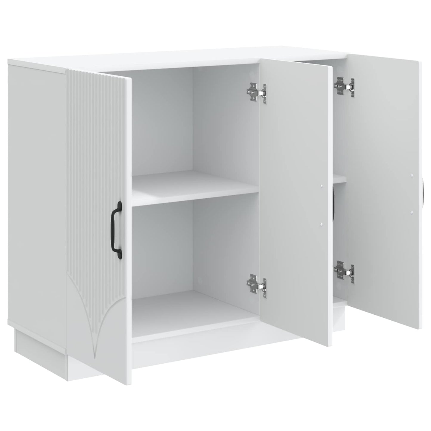 Dressoir Wit 89 x 34,5 x 77 cm Bewerkt hout