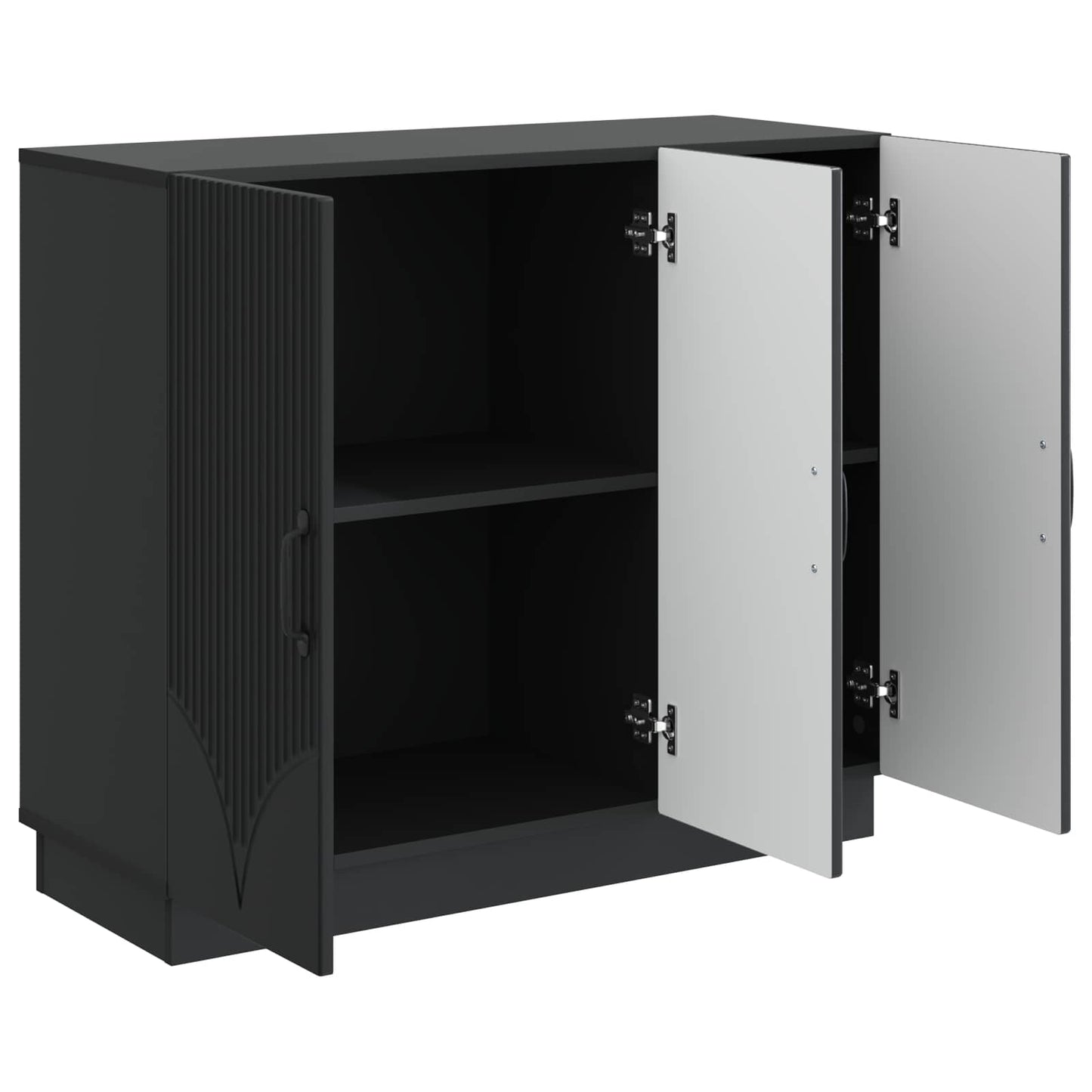 Dressoir Zwart 89 x 34,5 x 77 cm Bewerkt hout