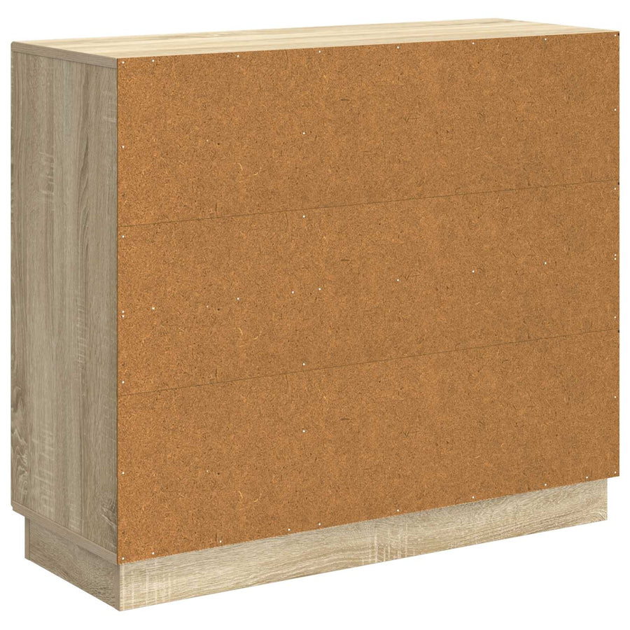 Dressoir Sonoma Eiken 89 x 34,5 x 77 cm Bewerkt hout