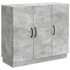 Dressoir 89x34,5x77 cm betongrijs bewerkt hout