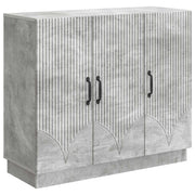 Dressoir 89x34,5x77 cm betongrijs bewerkt hout