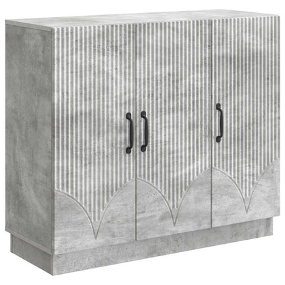Dressoir Betongrijs 89 x 34,5 x 77 cm Bewerkt hout