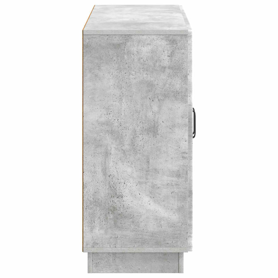 Dressoir Betongrijs 89 x 34,5 x 77 cm Bewerkt hout