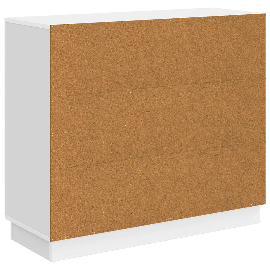 Dressoir Hoogglans Wit 89 x 34,5 x 77 cm Bewerkt hout
