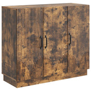 Dressoir gerookt eiken 89x34,5x77 cm bewerkt hout