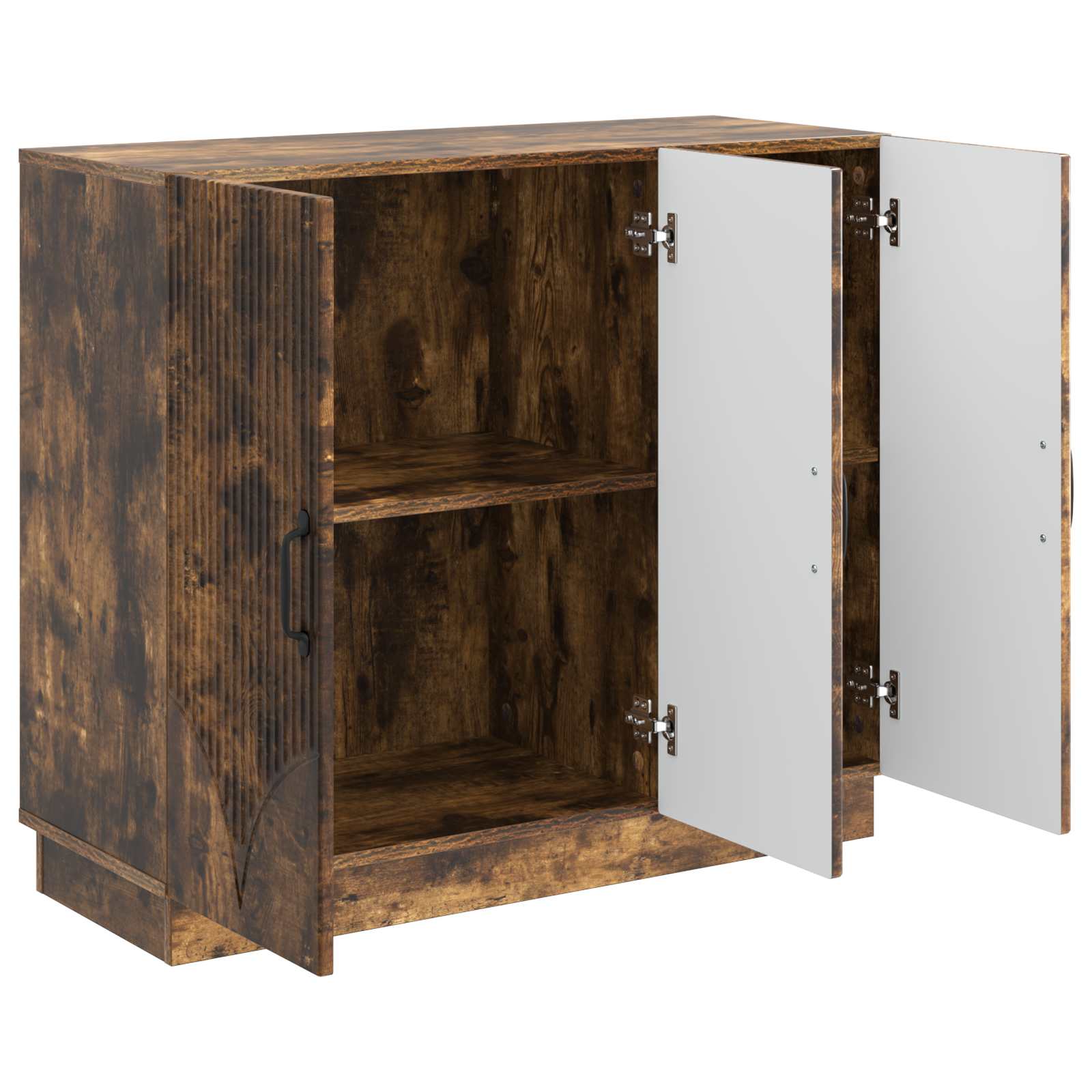 Dressoir Gerookt eiken 89 x 34,5 x 77 cm Bewerkt hout