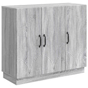 Dressoir 89x34.5x77 cm grijs bewerkt hout