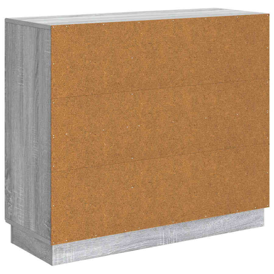 Dressoir Grijs sonoma 89 x 34,5 x 77 cm Bewerkt hout
