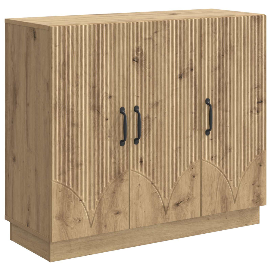 Dressoir Artisanaal eiken 89 x 34,5 x 77 cm Bewerkt hout