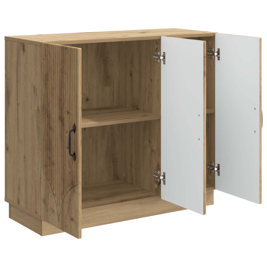 Dressoir Artisanaal eiken 89 x 34,5 x 77 cm Bewerkt hout