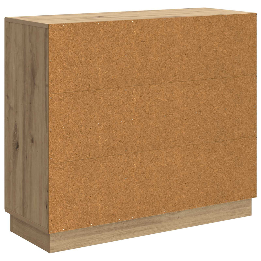 Dressoir Artisanaal eiken 89 x 34,5 x 77 cm Bewerkt hout