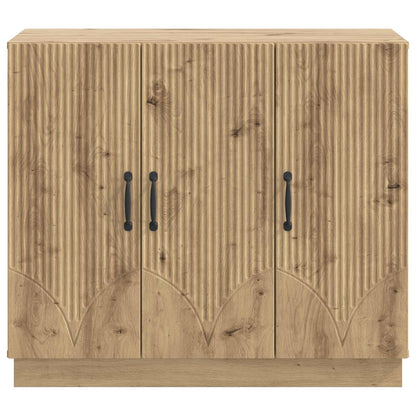 Dressoir Artisanaal eiken 89 x 34,5 x 77 cm Bewerkt hout