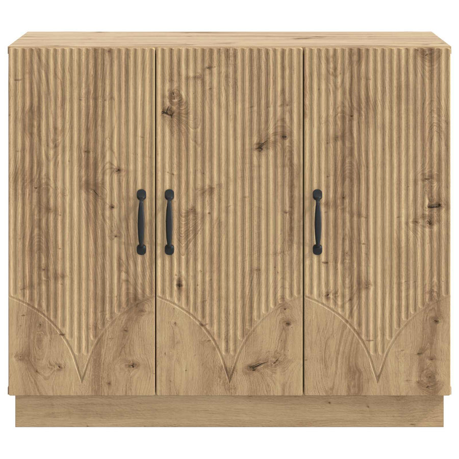 Dressoir Artisanaal eiken 89 x 34,5 x 77 cm Bewerkt hout