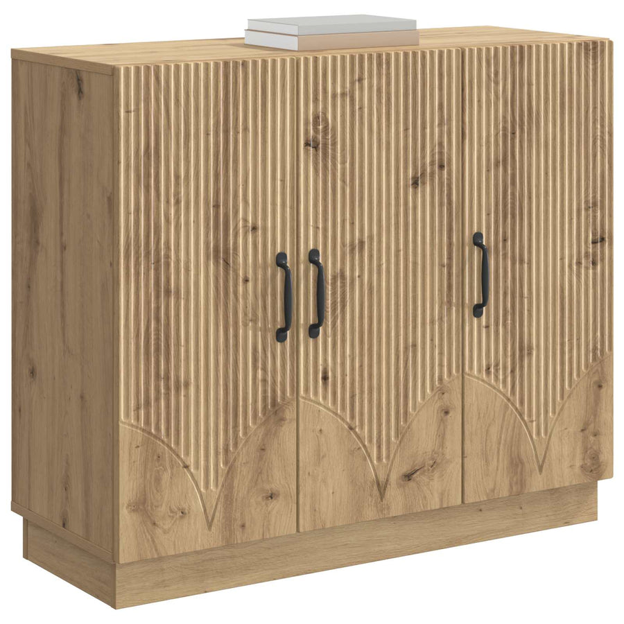 Dressoir Artisanaal eiken 89 x 34,5 x 77 cm Bewerkt hout