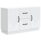 Dressoir wit 89x34,5x57 cm bewerkt hout