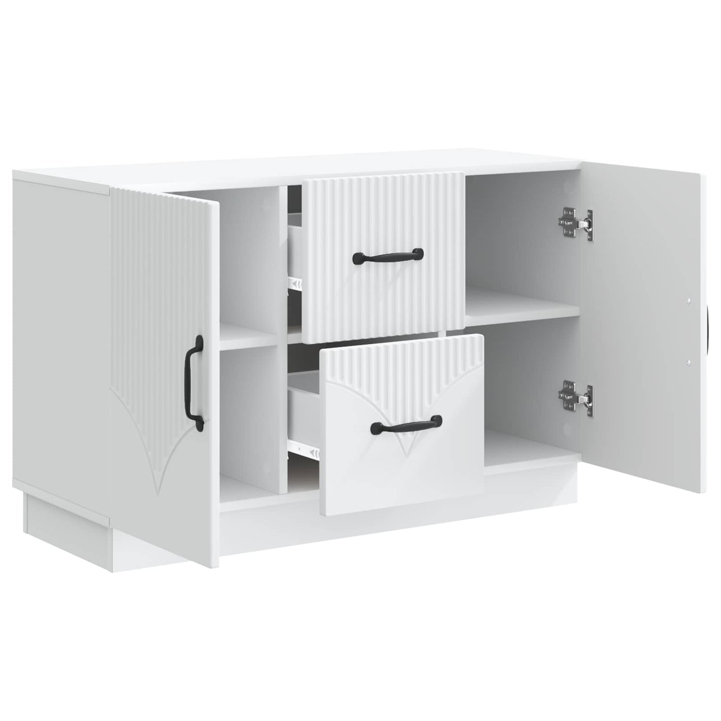 Dressoir met lade Wit 89 x 34,5 x 57 cm Bewerkt hout