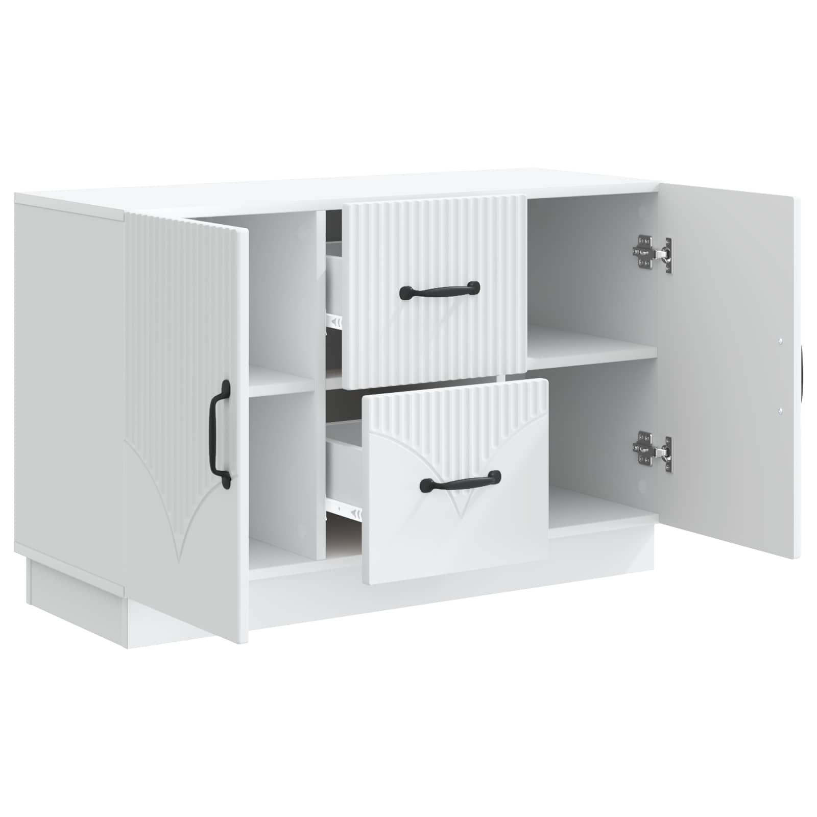 Dressoir met lade Wit 89 x 34,5 x 57 cm Bewerkt hout