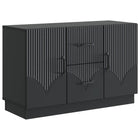 Sideboard with Drawer Black 89 x 34.5 x 57 cm Engineered Wood