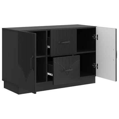 Dressoir met lade Zwart 89 x 34,5 x 57 cm Bewerkt hout