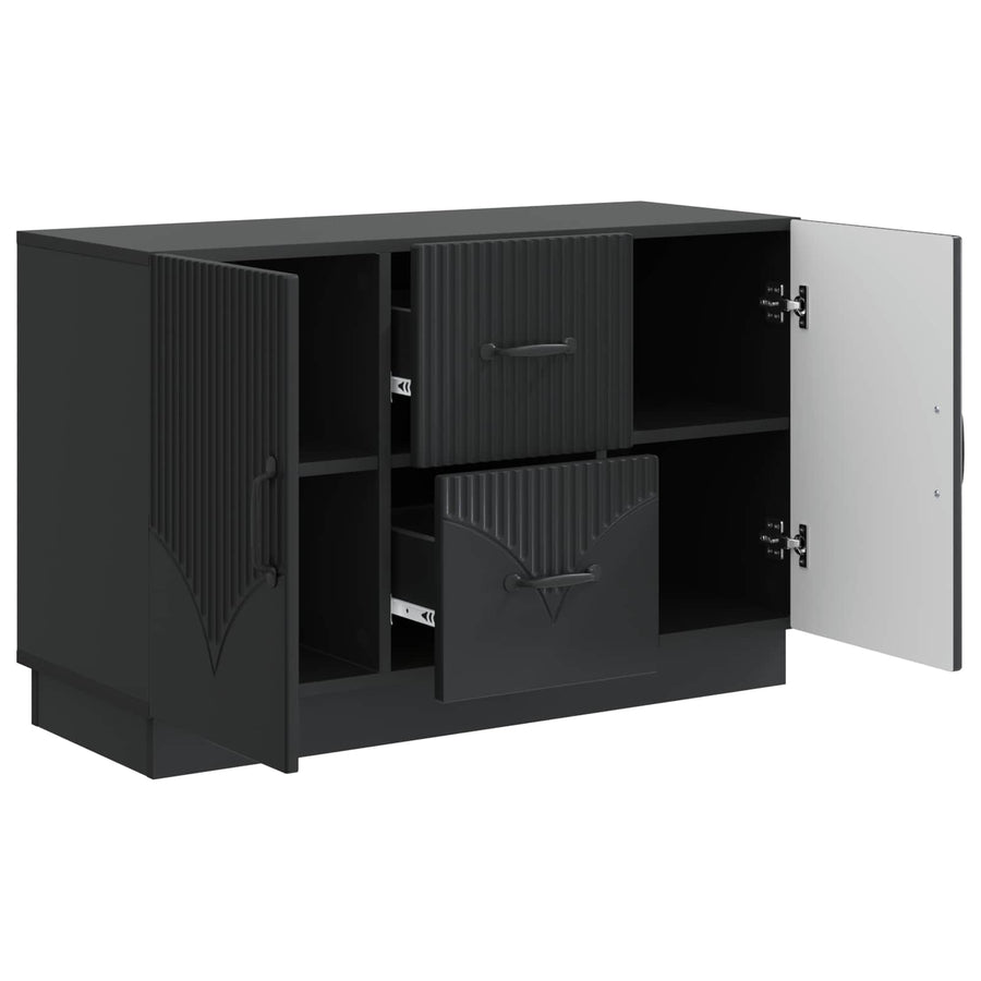 Dressoir met lade Zwart 89 x 34,5 x 57 cm Bewerkt hout