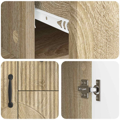 Dressoir met lade Sonoma Eiken 89 x 34,5 x 57 cm Bewerkt hout