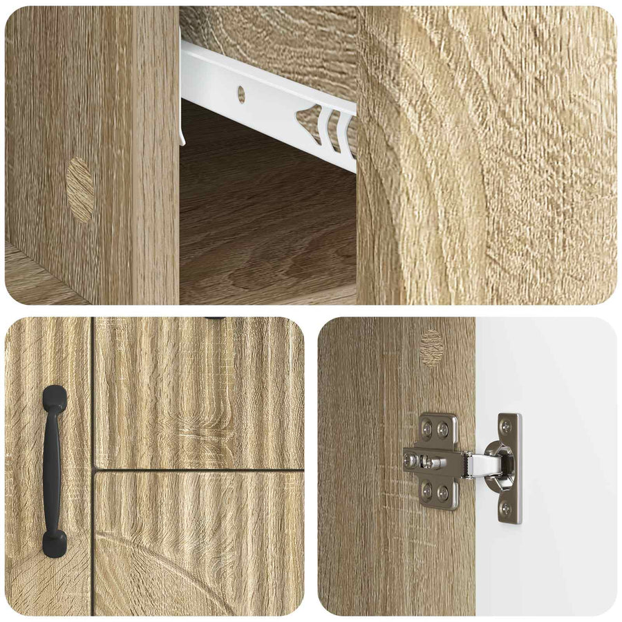 Dressoir met lade Sonoma Eiken 89 x 34,5 x 57 cm Bewerkt hout