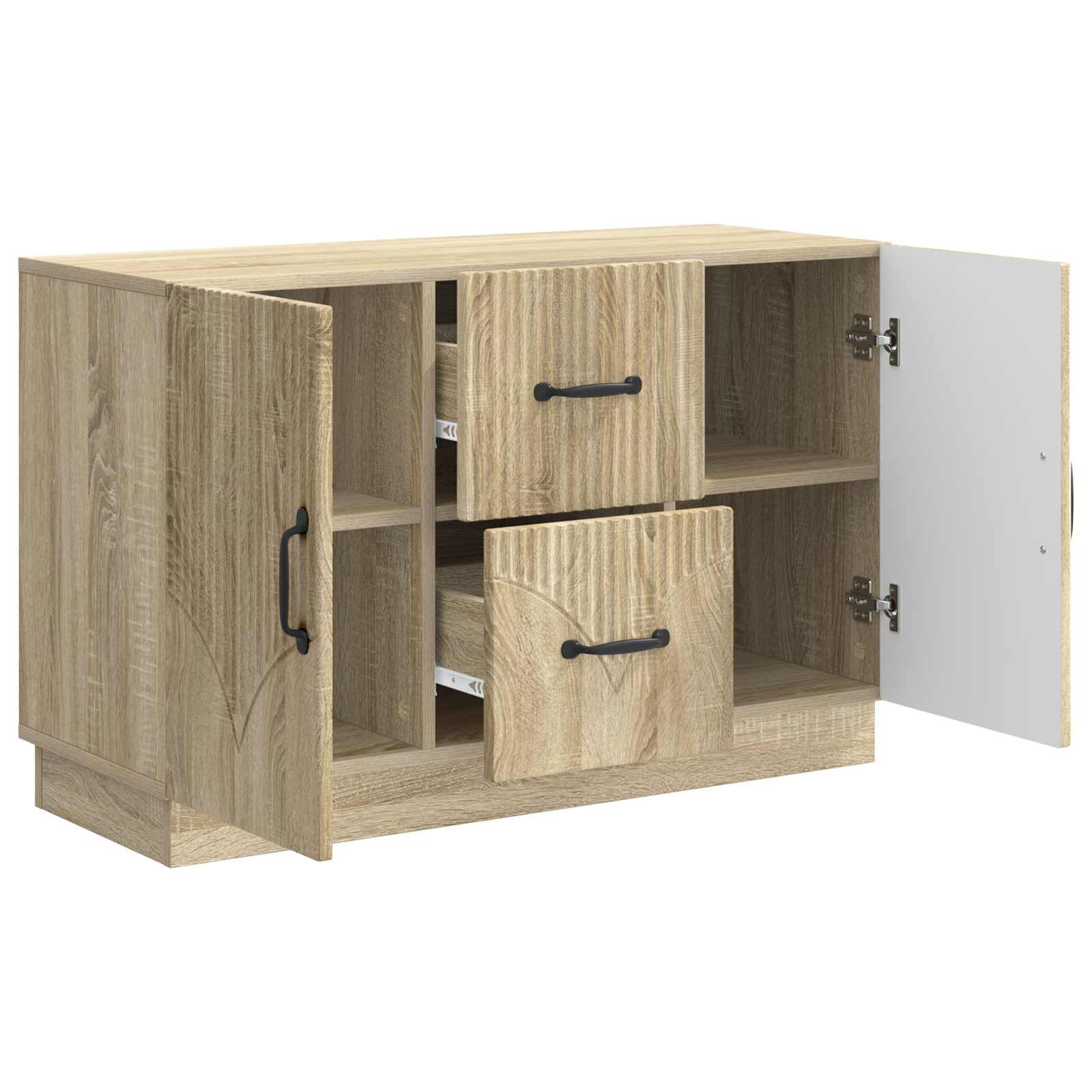 Dressoir met lade Sonoma Eiken 89 x 34,5 x 57 cm Bewerkt hout