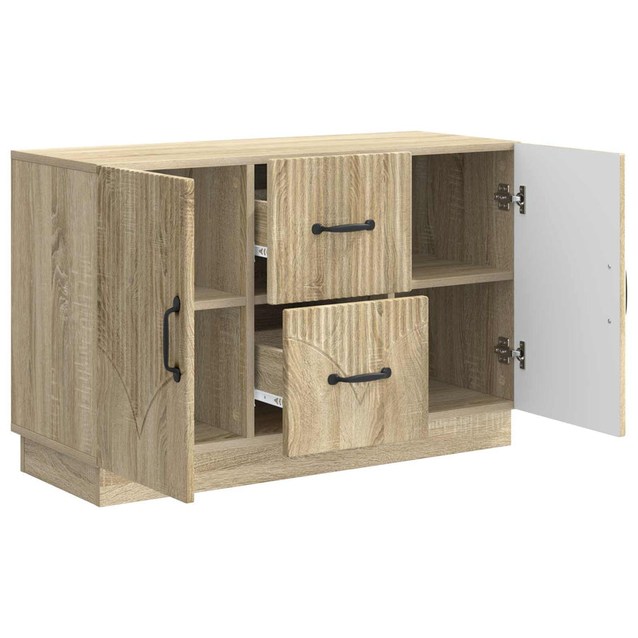 Dressoir met lade Sonoma Eiken 89 x 34,5 x 57 cm Bewerkt hout