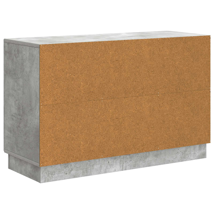 Dressoir met lade Betongrijs 89 x 34,5 x 57 cm Bewerkt hout