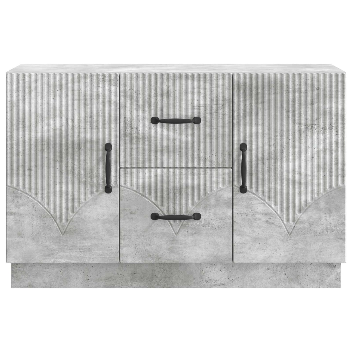 Dressoir met lade Betongrijs 89 x 34,5 x 57 cm Bewerkt hout