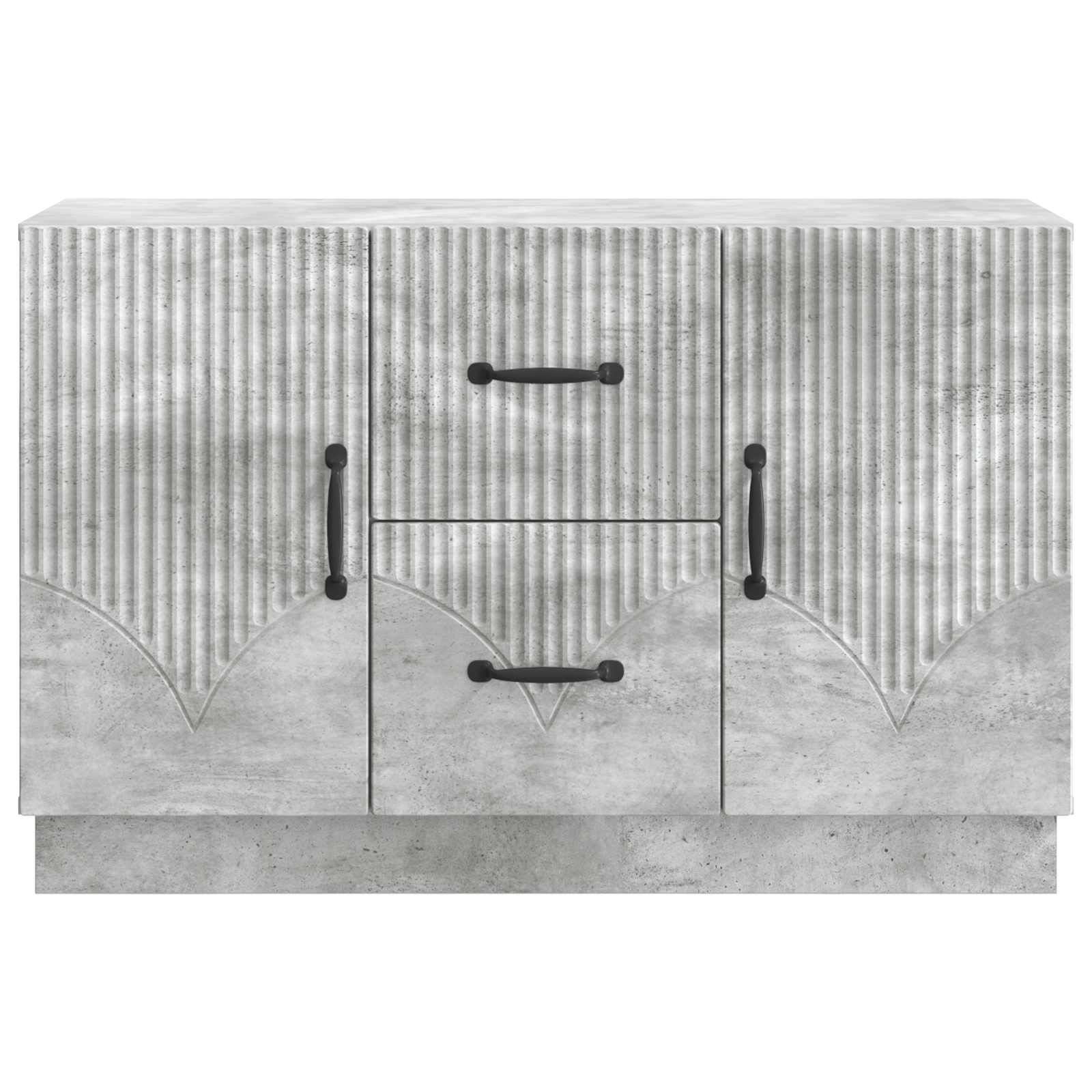 Dressoir met lade Betongrijs 89 x 34,5 x 57 cm Bewerkt hout
