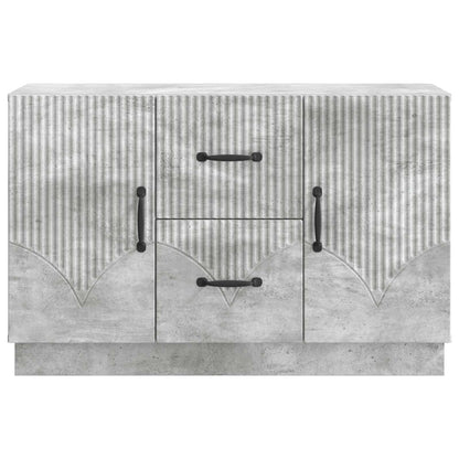 Dressoir met lade Betongrijs 89 x 34,5 x 57 cm Bewerkt hout