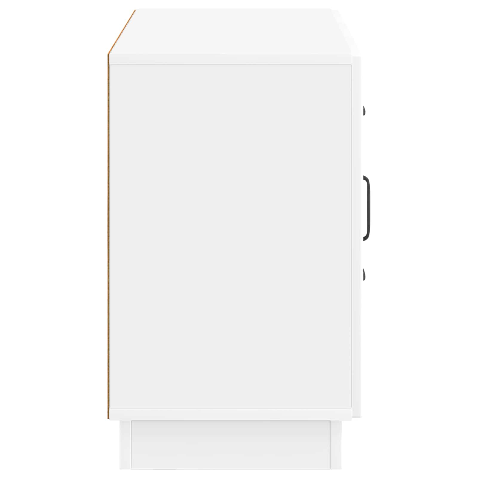 Dressoir met lade Hoogglans Wit 89 x 34,5 x 57 cm Bewerkt hout