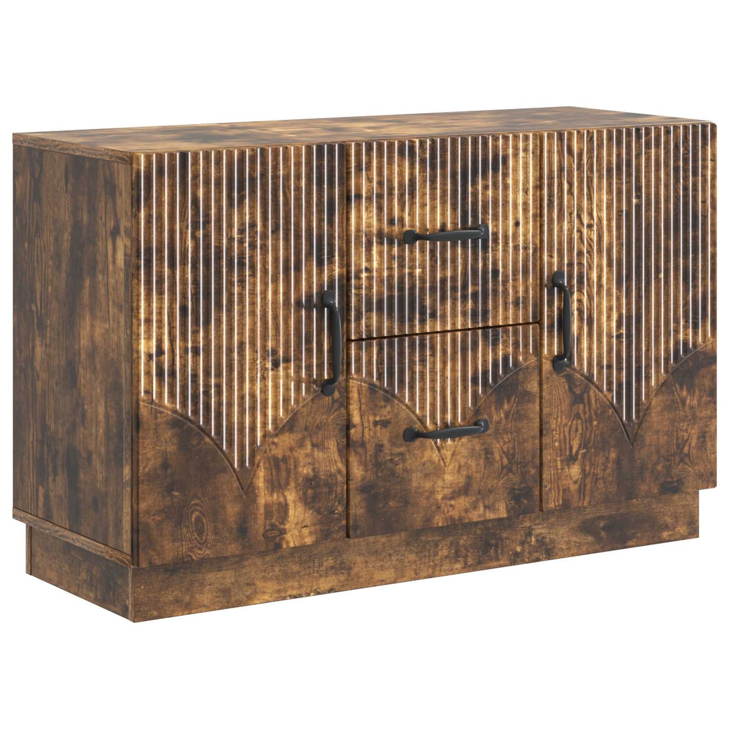 Dressoir met lade Gerookt eiken 89 x 34,5 x 57 cm Bewerkt hout