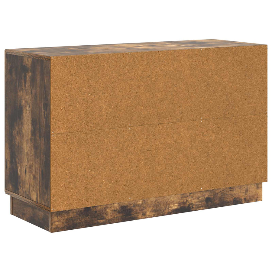 Dressoir met lade Gerookt eiken 89 x 34,5 x 57 cm Bewerkt hout