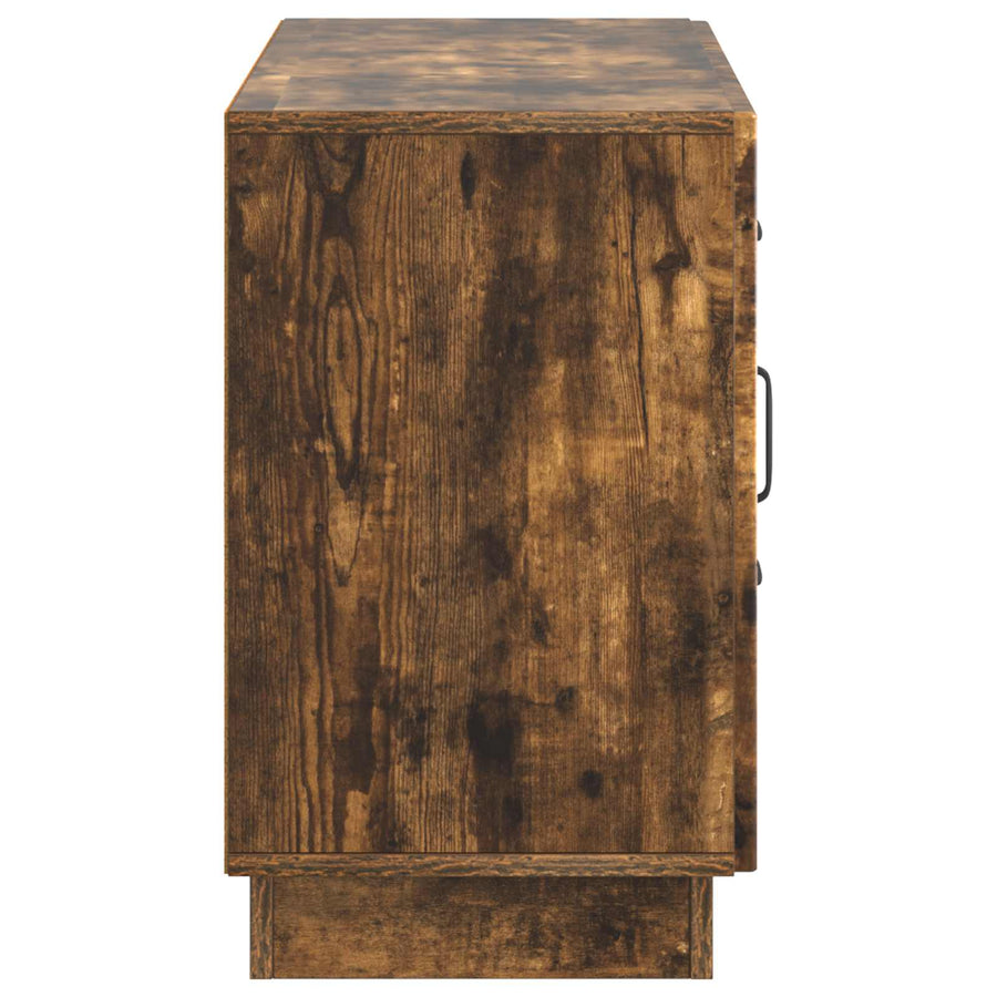 Dressoir met lade Gerookt eiken 89 x 34,5 x 57 cm Bewerkt hout
