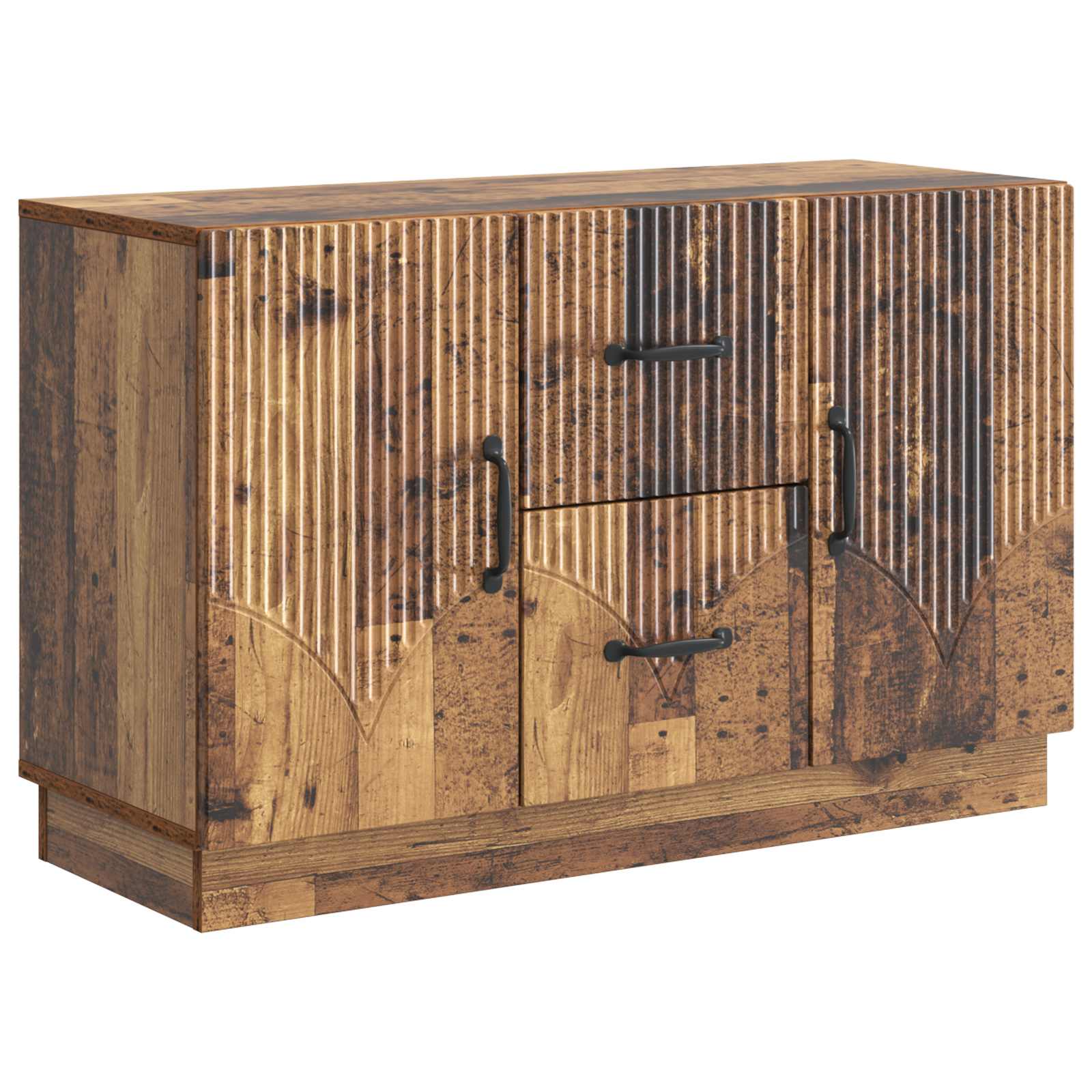 Dressoir met lade Oud hout 89 x 34,5 x 57 cm Bewerkt hout