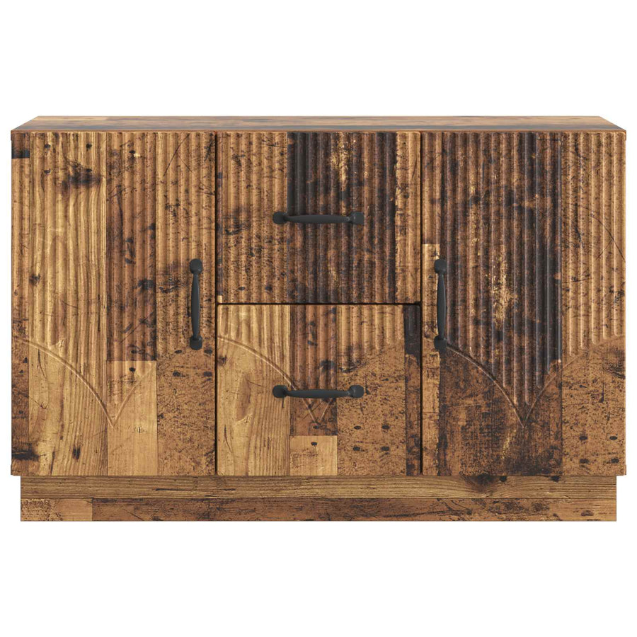 Dressoir met lade Oud hout 89 x 34,5 x 57 cm Bewerkt hout