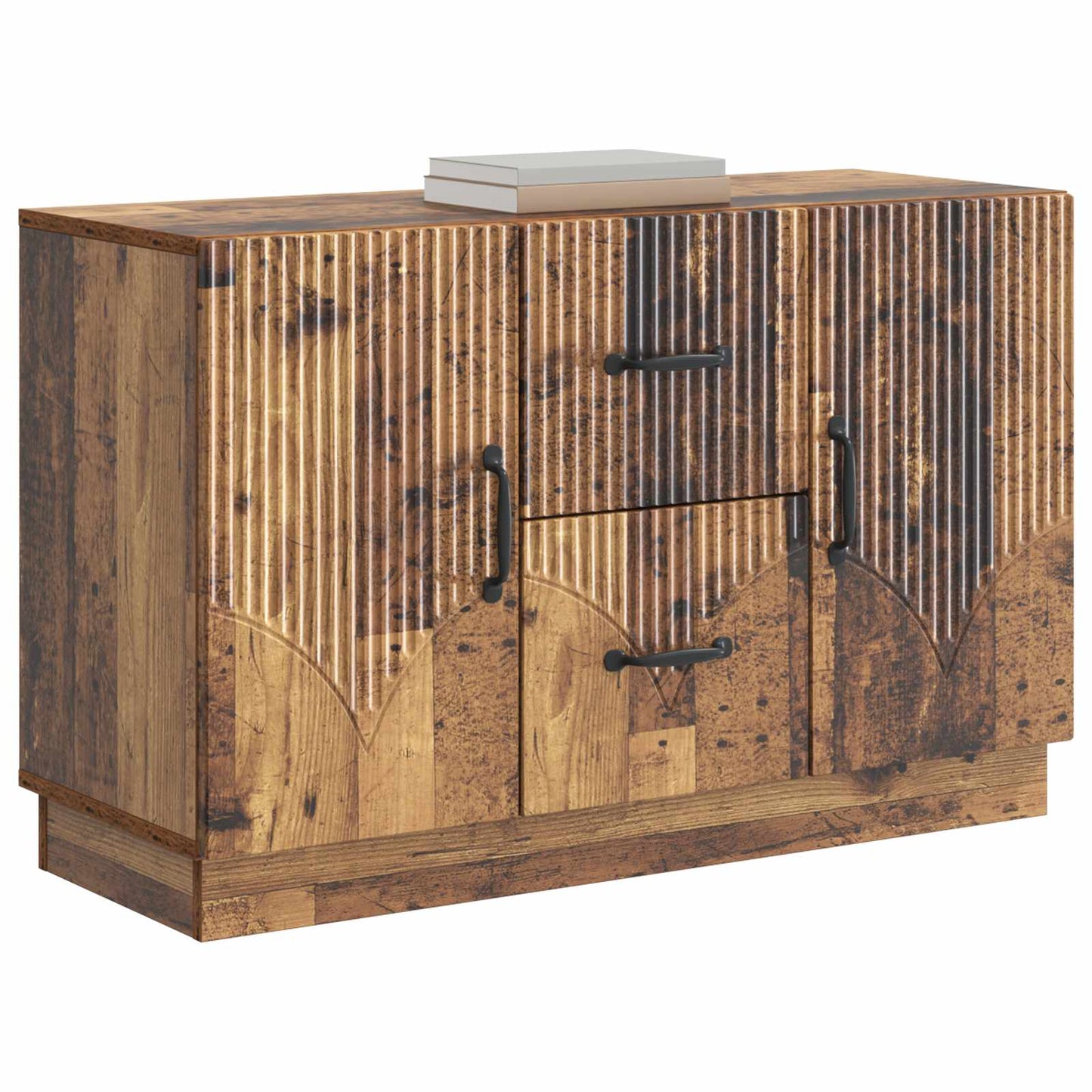Dressoir met lade Oud hout 89 x 34,5 x 57 cm Bewerkt hout