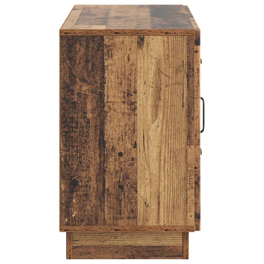 Dressoir met lade Oud hout 89 x 34,5 x 57 cm Bewerkt hout