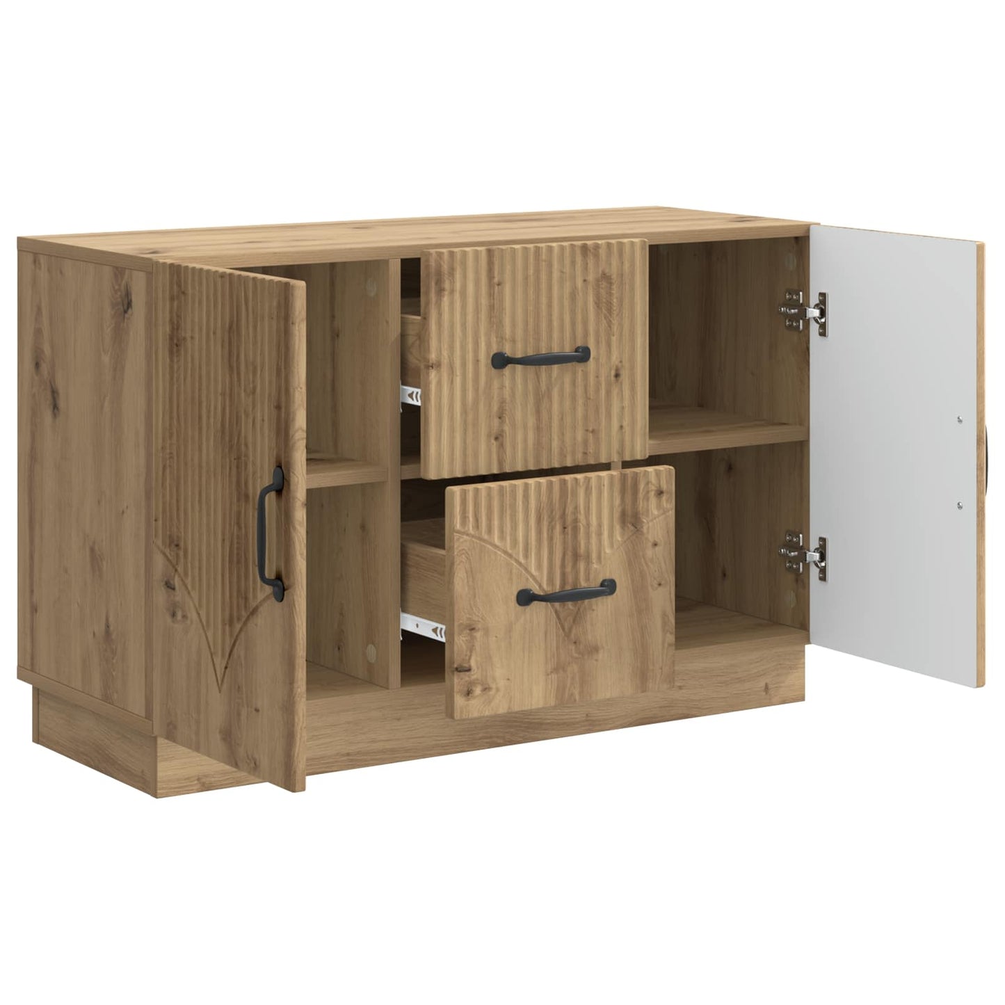 Dressoir Artisanaal eiken 89 x 34,5 x 57 cm Bewerkt hout