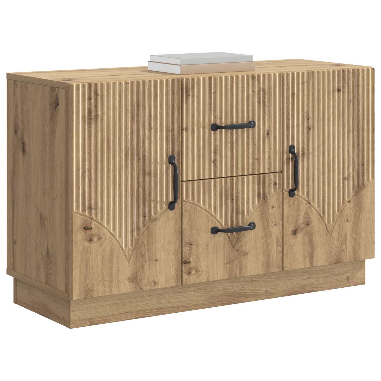 Dressoir Artisanaal eiken 89 x 34,5 x 57 cm Bewerkt hout