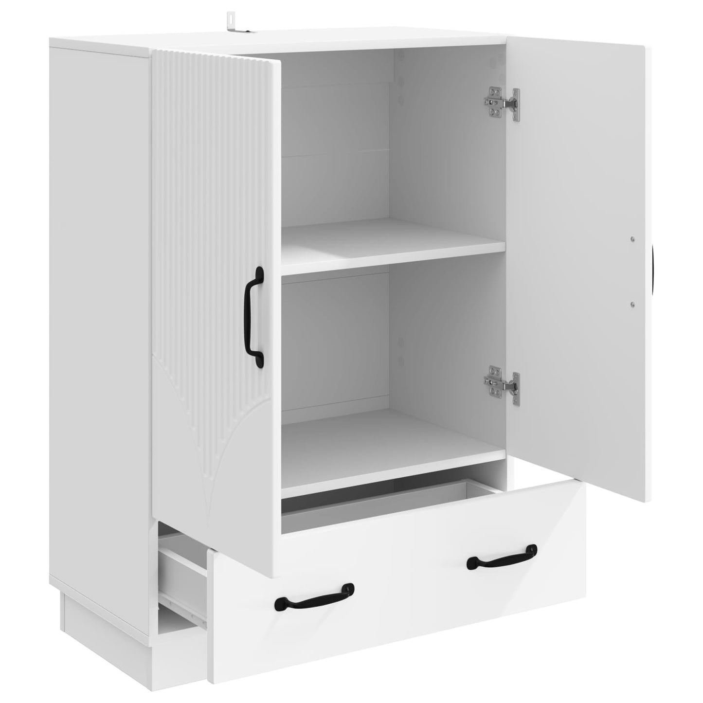 Dressoir met lade Wit 66 x 34,5 x 92 cm Bewerkt hout
