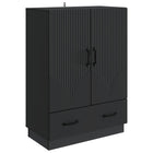 Sideboard with Drawer Black 66 x 34.5 x 92 cm Engineered Wood