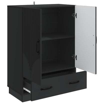 Dressoir met lade Zwart 66 x 34,5 x 92 cm Bewerkt hout