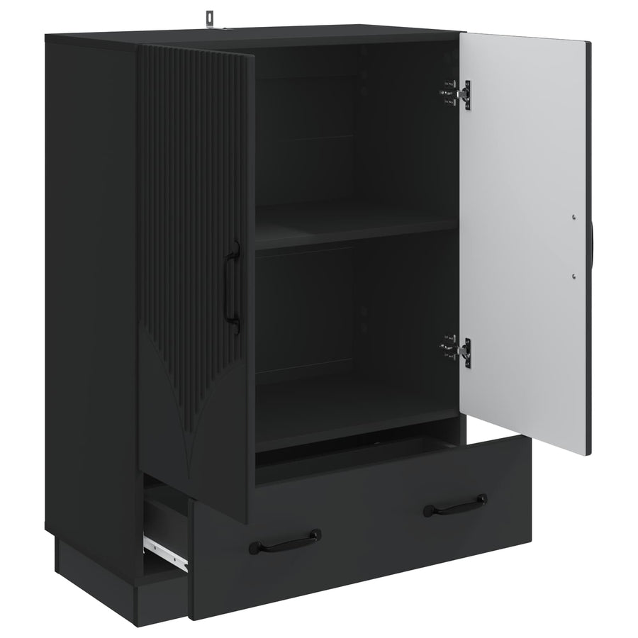 Dressoir met lade Zwart 66 x 34,5 x 92 cm Bewerkt hout