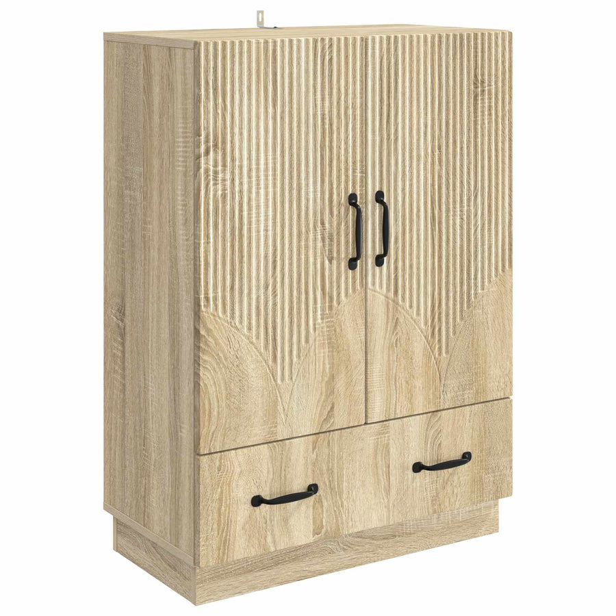 Dressoir met lade Sonoma Eiken 66 x 34,5 x 92 cm Bewerkt hout