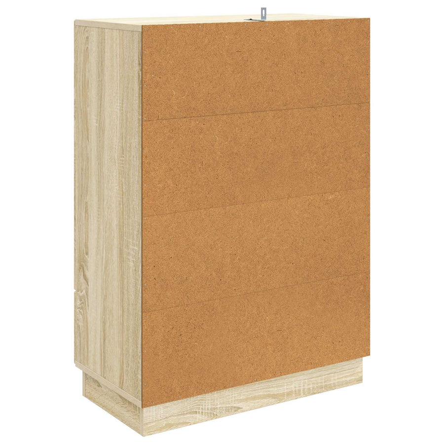 Dressoir met lade Sonoma Eiken 66 x 34,5 x 92 cm Bewerkt hout